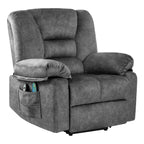 Fauteuil inclinable électrique pour personnes âgées avec massage et chauffage, montage facile, soutien confortable et positions réglables