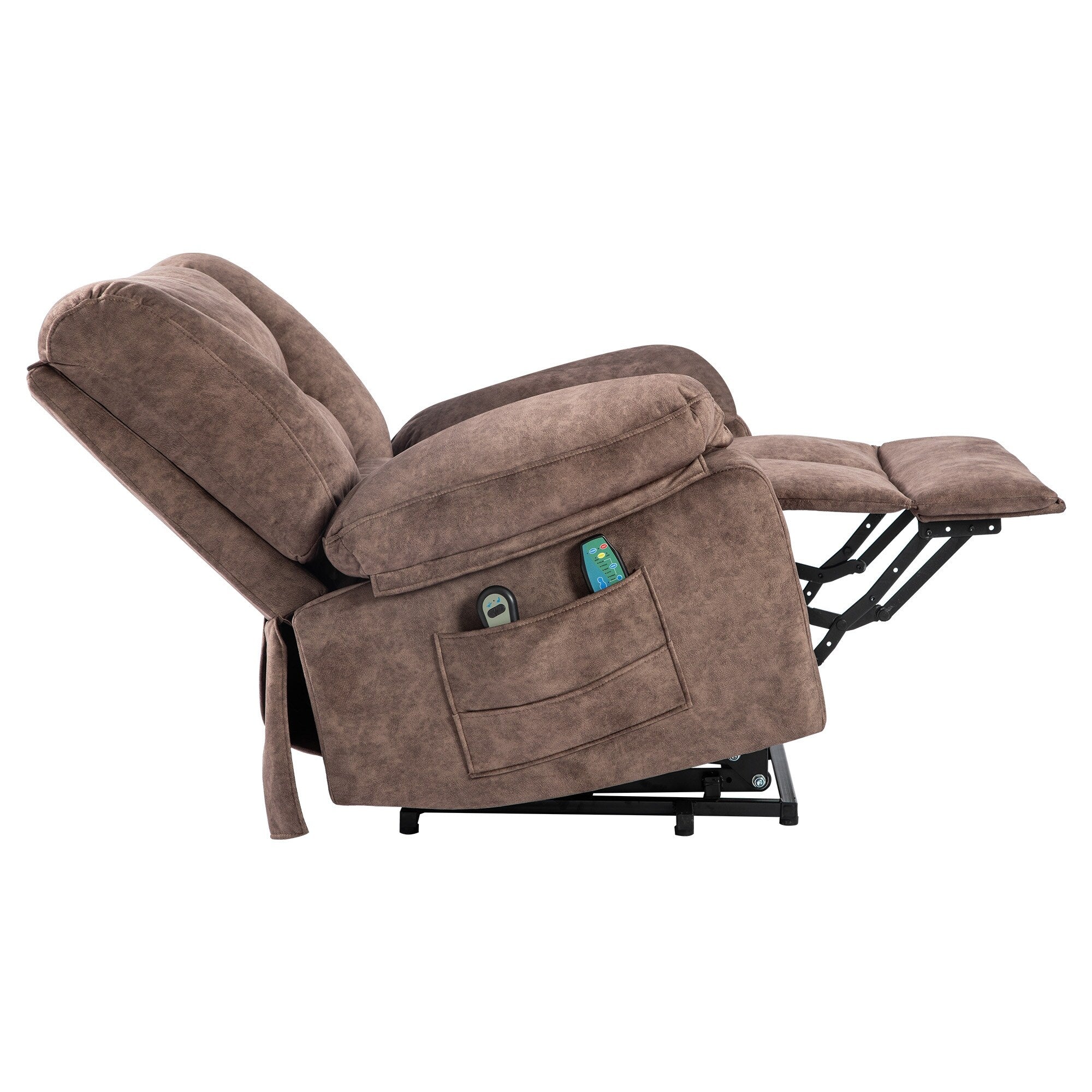 Fauteuil inclinable électrique pour personnes âgées avec massage et chauffage, montage facile, soutien confortable et positions réglables