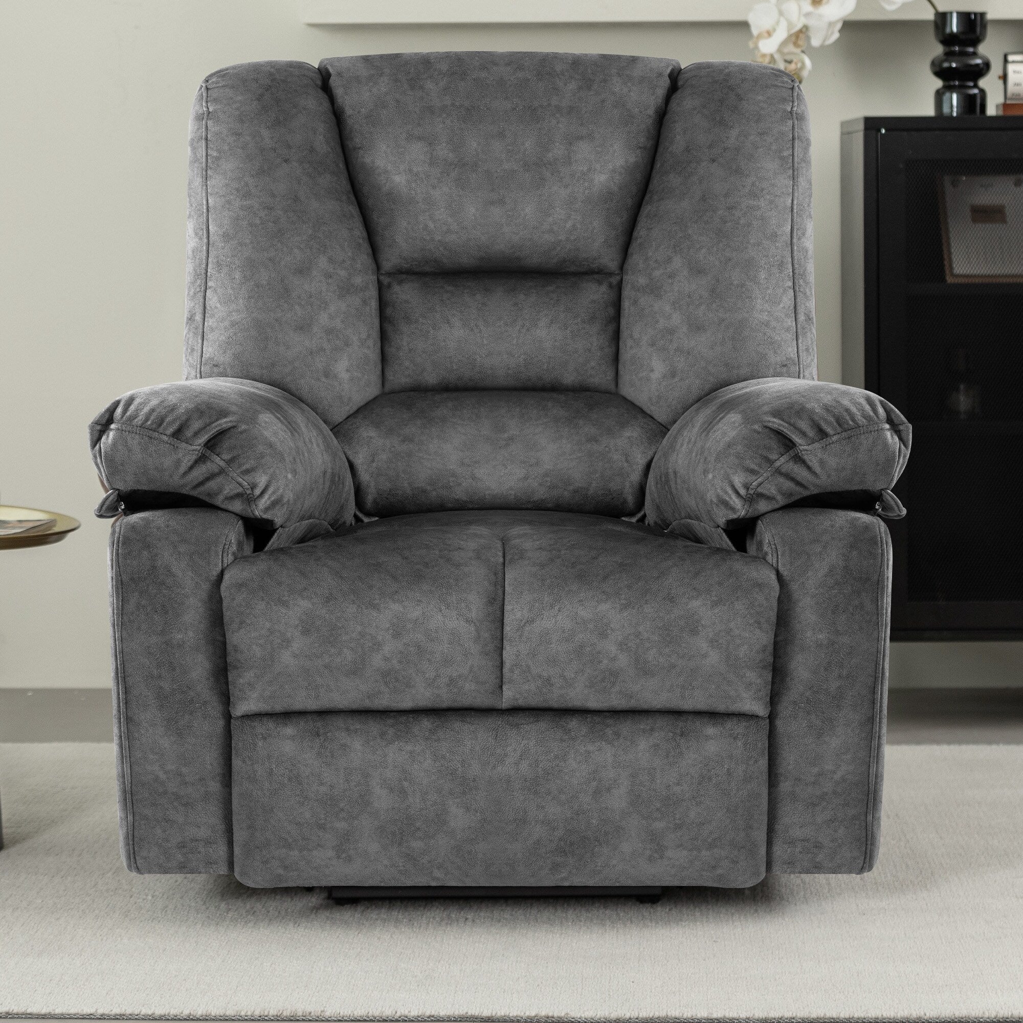 Fauteuil inclinable électrique pour personnes âgées avec massage et chauffage, montage facile, soutien confortable et positions réglables
