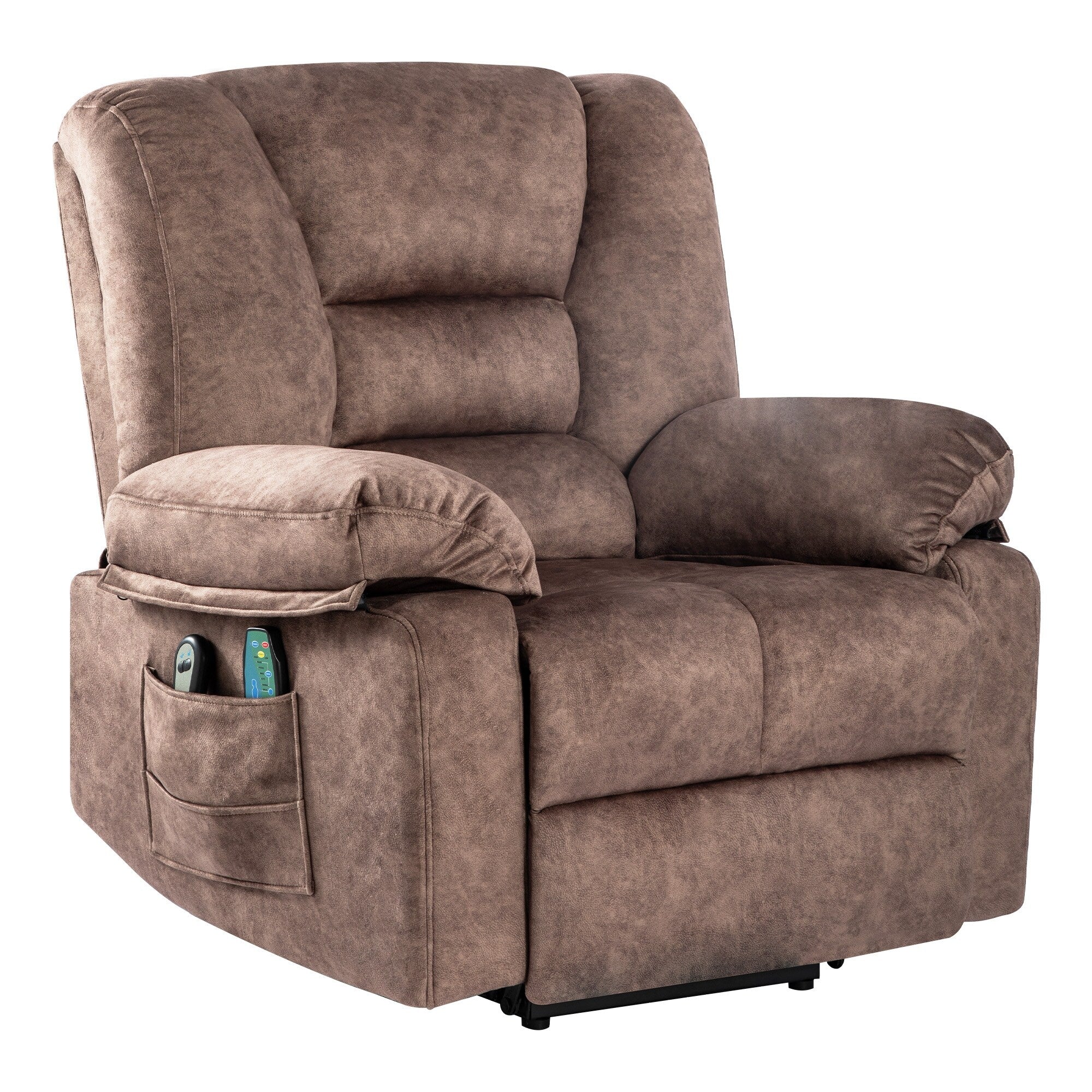 Fauteuil inclinable électrique pour personnes âgées avec massage et chauffage, montage facile, soutien confortable et positions réglables
