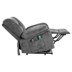 Fauteuil inclinable électrique pour personnes âgées avec massage et chauffage, montage facile, soutien confortable et positions réglables