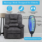 Fauteuil inclinable électrique avec fonction massage et chauffage et port de chargement USB
