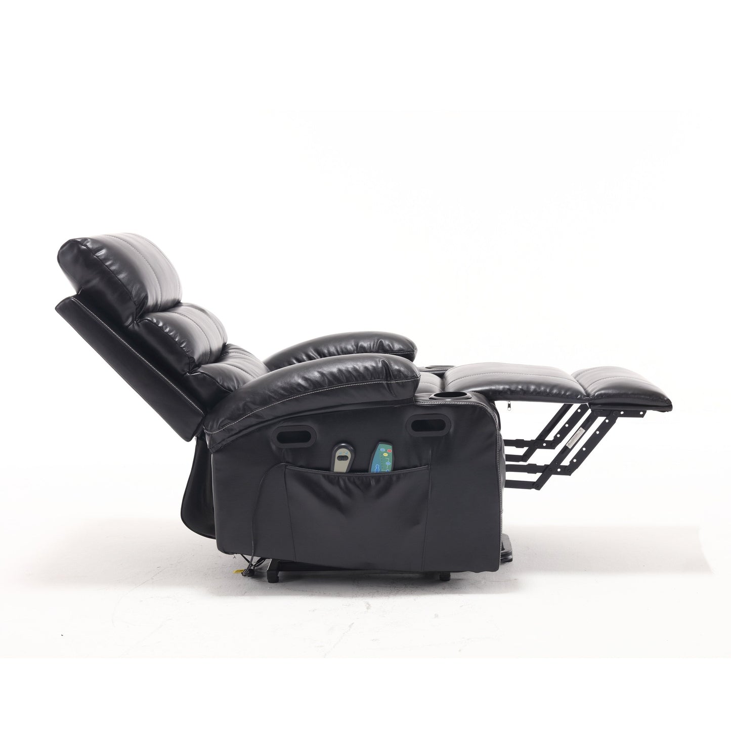 Fauteuil inclinable électrique avec massage par vibrations à 4 directions et chauffage - 5 modes, 2 niveaux d'intensité, 3 réglages de minuterie