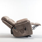 Fauteuil inclinable électrique avec massage à 8 points, chauffage lombaire, moteur OKIN allemand, porte-gobelet en acier inoxydable et installation en 10 minutes
