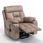 Fauteuil inclinable électrique avec massage à 8 points, chauffage lombaire, moteur OKIN allemand, porte-gobelet en acier inoxydable et installation en 10 minutes