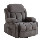 Fauteuil inclinable électrique avec chauffage, massage par vibrations, chargement USB, télécommande et poches de rangement pour personnes âgées