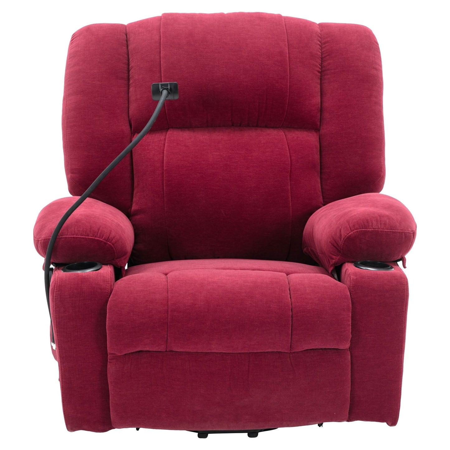 Fauteuil inclinable électrique avec massage, chauffage et support pour téléphone