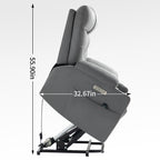 Fauteuil inclinable électrique avec massage, chauffage et ports USB