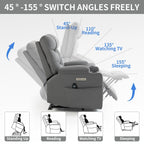 Fauteuil inclinable électrique avec massage, chauffage et ports USB