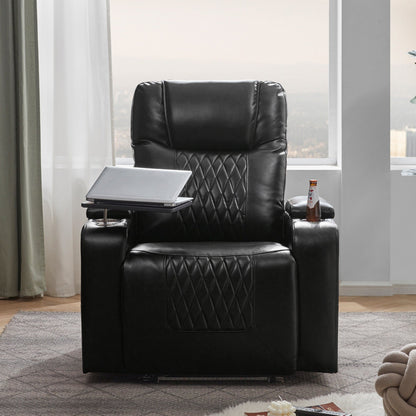 Fauteuil inclinable électrique Nestfair avec 2 porte-gobelets et plateau pivotant à 360°