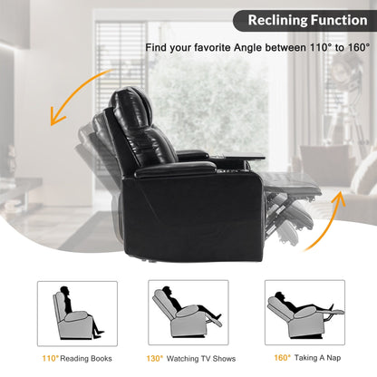 Fauteuil inclinable électrique Nestfair avec 2 porte-gobelets et plateau pivotant à 360°