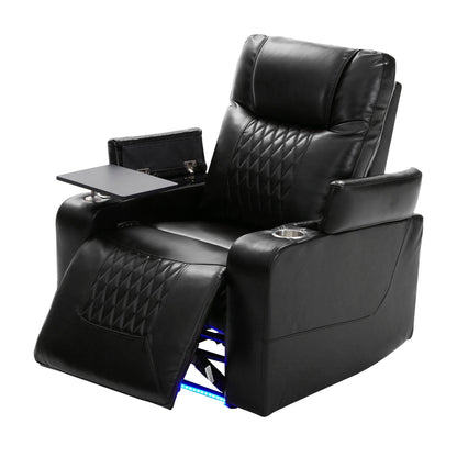 Fauteuil inclinable électrique Nestfair avec 2 porte-gobelets et plateau pivotant à 360°