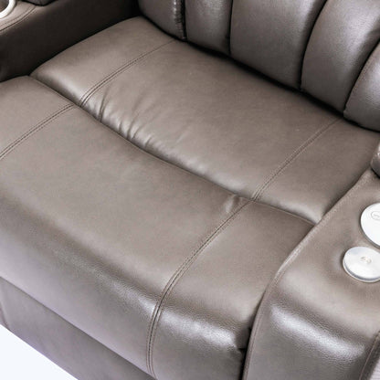 Fauteuil inclinable électrique avec port de chargement USB et rangement dissimulé des accoudoirs, avec porte-gobelet pratique et chaîne stéréo