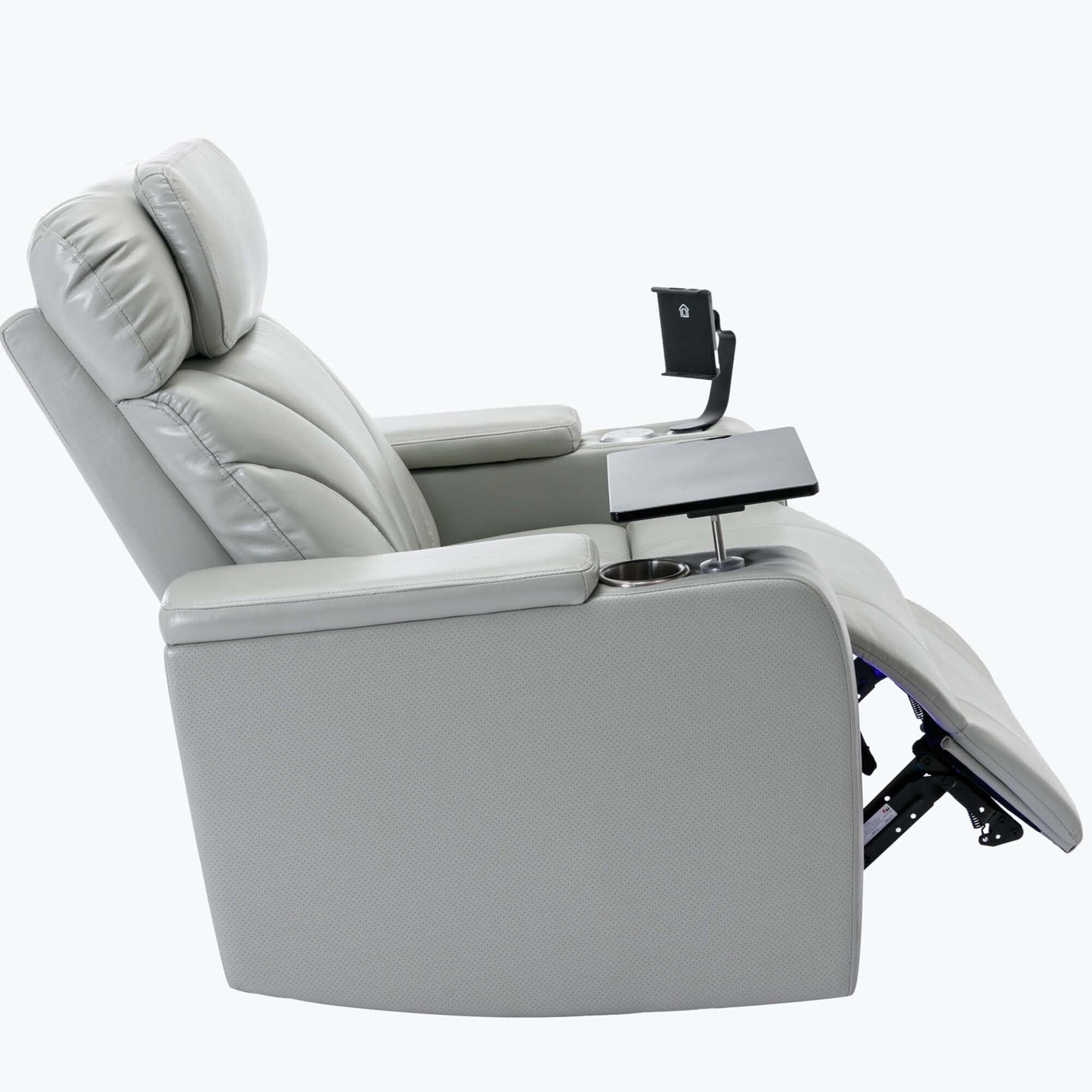 Fauteuil inclinable électrique avec port de chargement USB et rangement dissimulé des accoudoirs, avec porte-gobelet pratique et chaîne stéréo