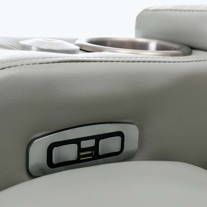 Fauteuil inclinable électrique avec port de chargement USB et rangement dissimulé des accoudoirs, avec porte-gobelet pratique et chaîne stéréo