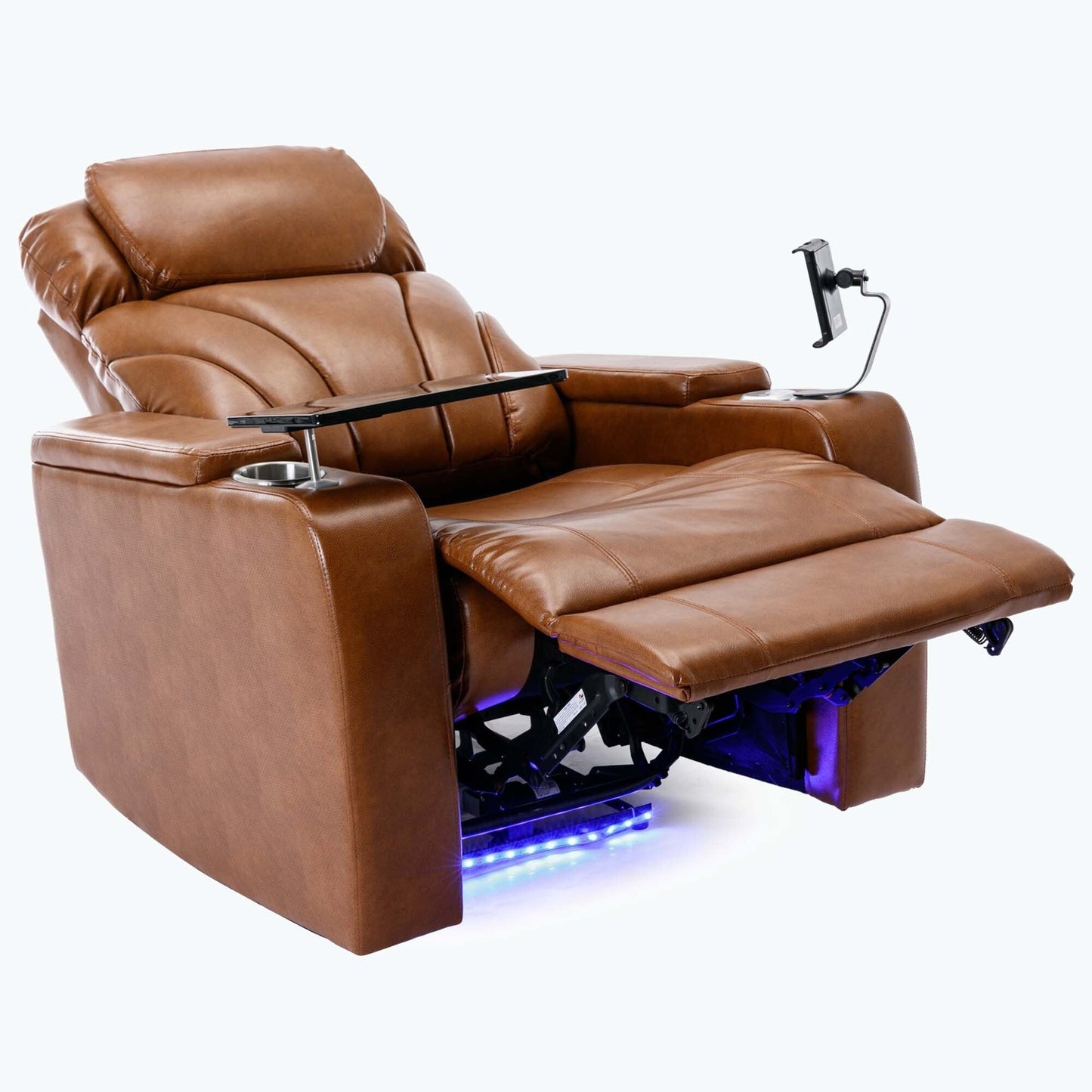 Fauteuil inclinable électrique avec port de chargement USB et rangement dissimulé des accoudoirs, avec porte-gobelet pratique et chaîne stéréo