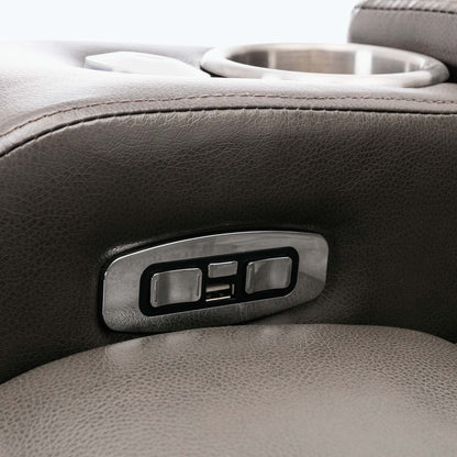 Fauteuil inclinable électrique avec port de chargement USB et rangement dissimulé des accoudoirs, avec porte-gobelet pratique et chaîne stéréo