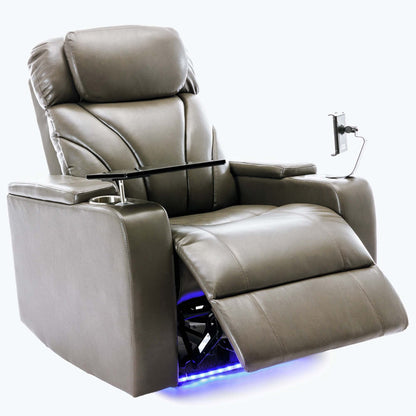 Fauteuil inclinable électrique avec port de chargement USB et rangement dissimulé des accoudoirs, avec porte-gobelet pratique et chaîne stéréo