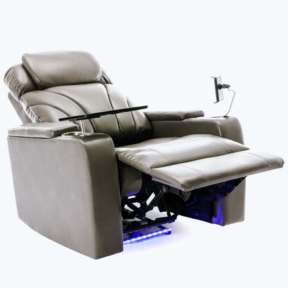 Fauteuil inclinable électrique avec port de chargement USB et rangement dissimulé des accoudoirs, avec porte-gobelet pratique et chaîne stéréo