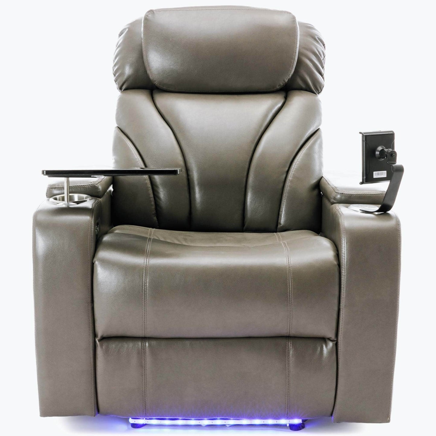 Fauteuil inclinable électrique avec port de chargement USB et rangement dissimulé des accoudoirs, avec porte-gobelet pratique et chaîne stéréo