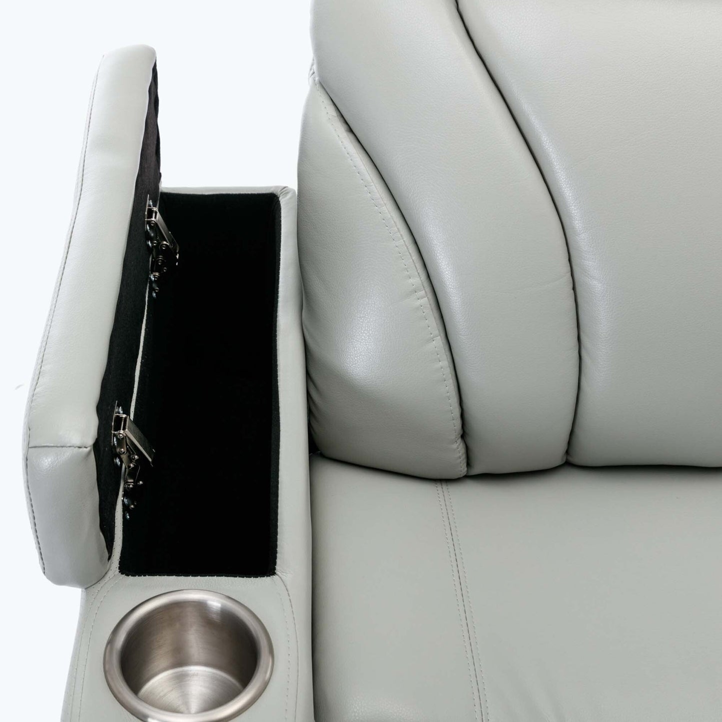 Fauteuil inclinable électrique avec port de chargement USB et rangement dissimulé des accoudoirs, avec porte-gobelet pratique et chaîne stéréo