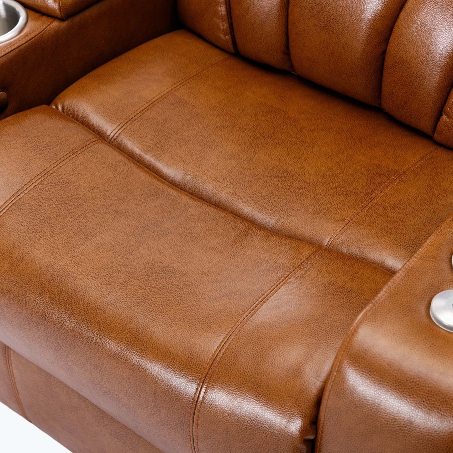 Fauteuil inclinable électrique avec port de chargement USB et rangement dissimulé des accoudoirs, avec porte-gobelet pratique et chaîne stéréo