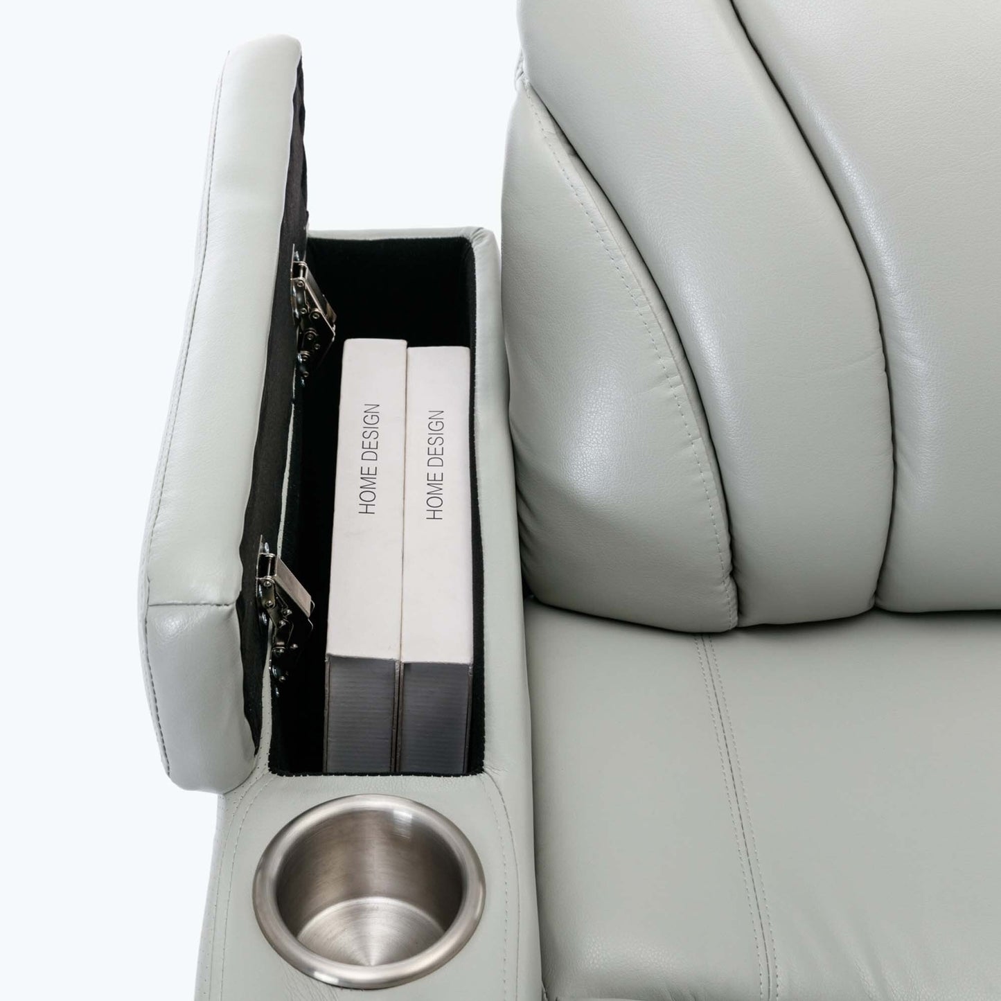 Fauteuil inclinable électrique avec port de chargement USB et rangement dissimulé des accoudoirs, avec porte-gobelet pratique et chaîne stéréo