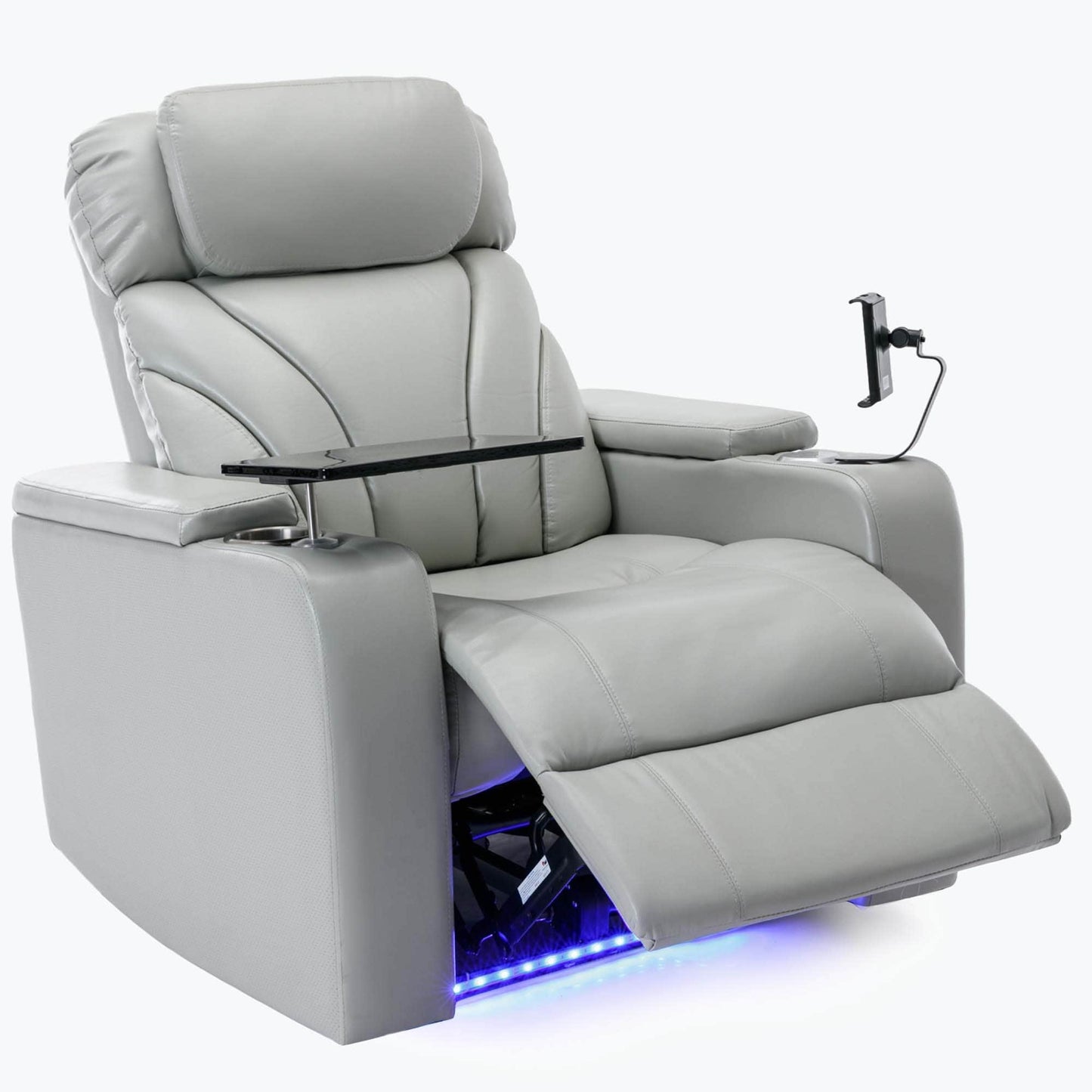 Fauteuil inclinable électrique avec port de chargement USB et rangement dissimulé des accoudoirs, avec porte-gobelet pratique et chaîne stéréo