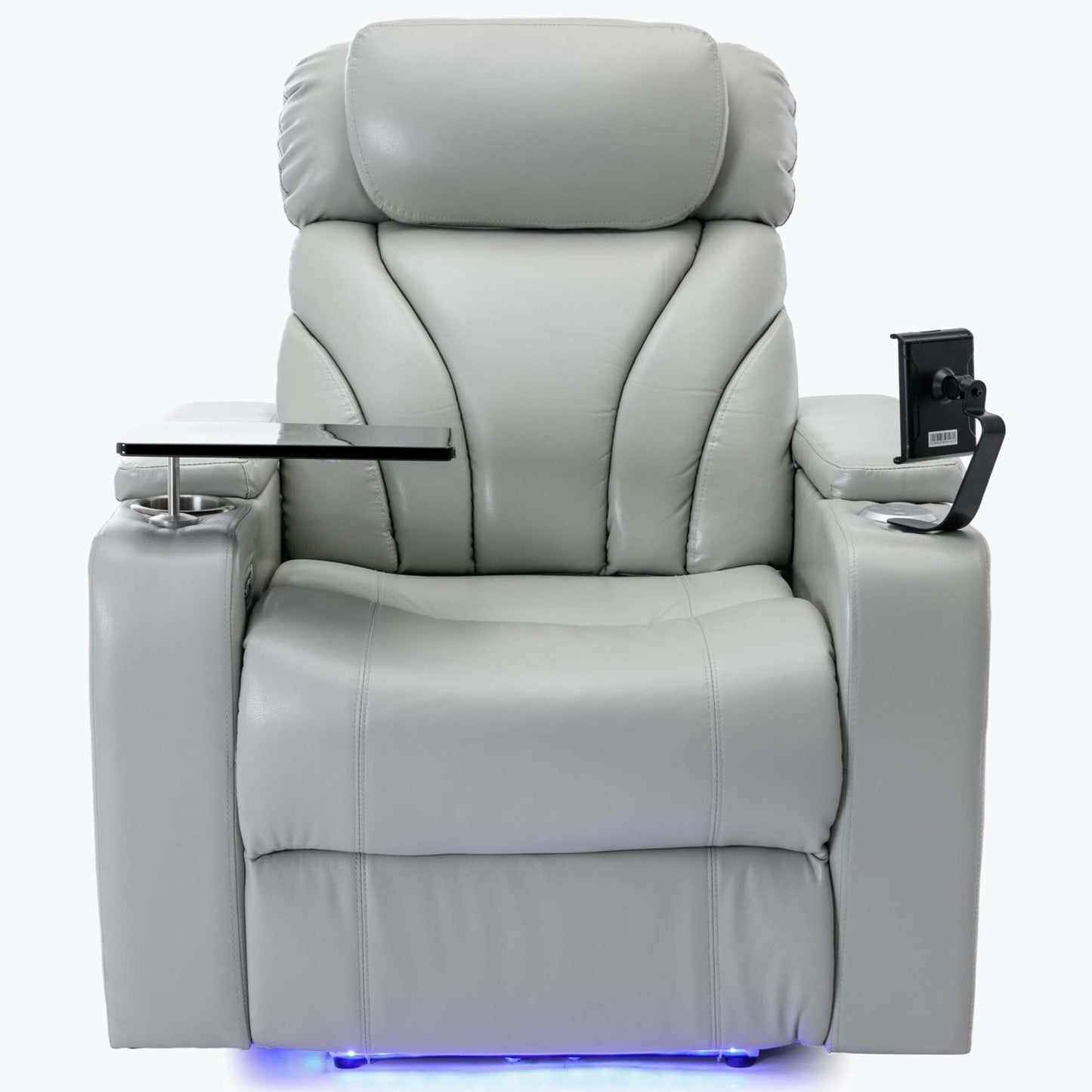 Fauteuil inclinable électrique avec port de chargement USB et rangement dissimulé des accoudoirs, avec porte-gobelet pratique et chaîne stéréo