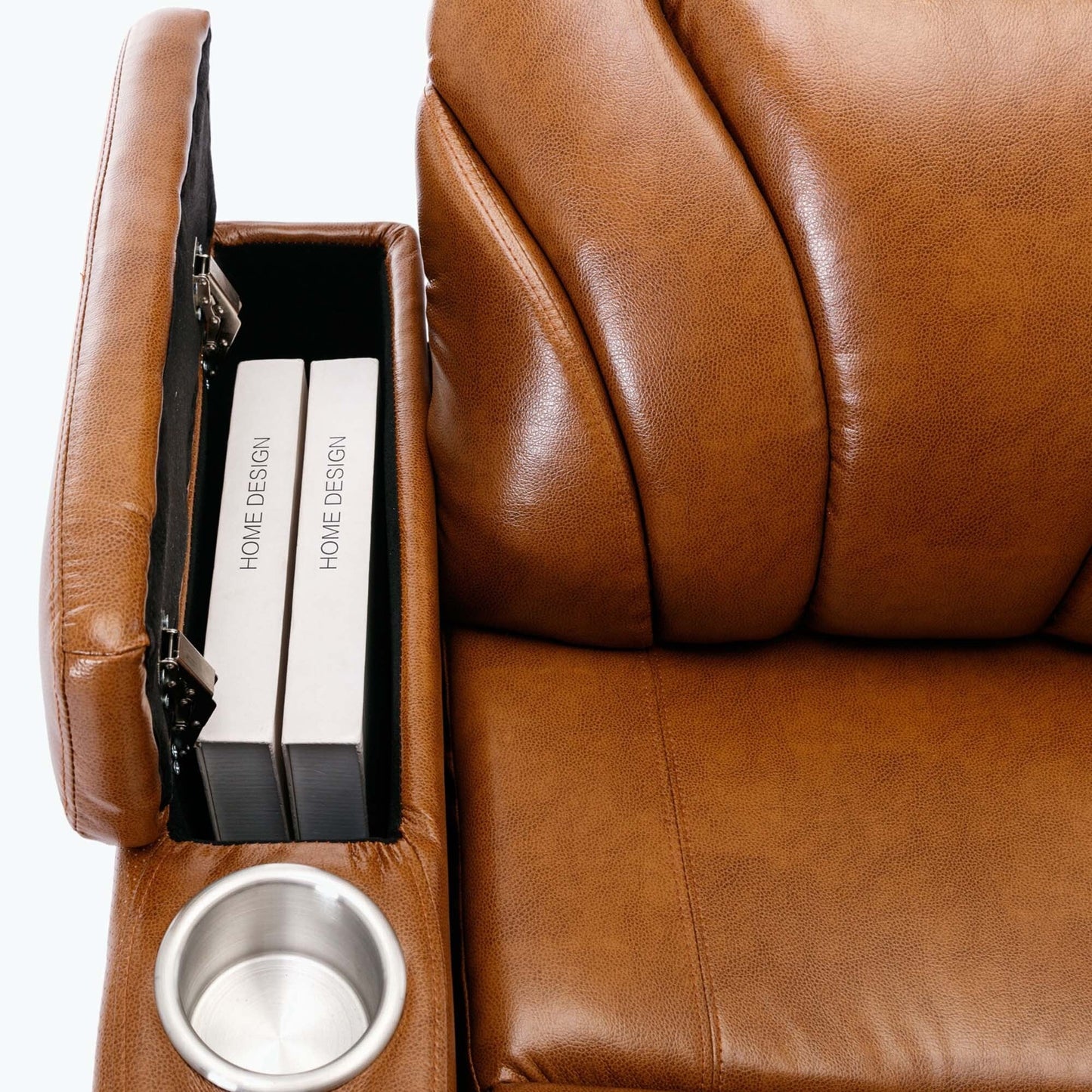 Fauteuil inclinable électrique avec port de chargement USB et rangement dissimulé des accoudoirs, avec porte-gobelet pratique et chaîne stéréo