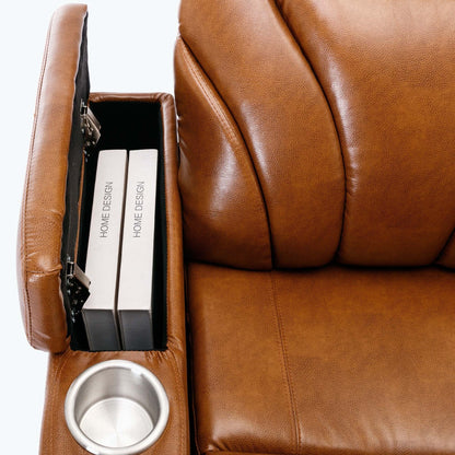 Fauteuil inclinable électrique avec port de chargement USB et rangement dissimulé des accoudoirs, avec porte-gobelet pratique et chaîne stéréo