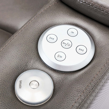 Fauteuil inclinable électrique avec port de chargement USB et rangement dissimulé des accoudoirs, avec porte-gobelet pratique et chaîne stéréo