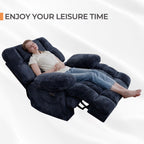 Fauteuil inclinable électrique surdimensionné Zero Gravity Big Man extra large pour salon avec port USB, siège large de 24 pouces, gris