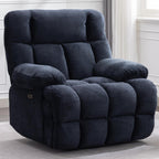 Fauteuil inclinable électrique surdimensionné Zero Gravity Big Man extra large pour salon avec port USB, siège large de 24 pouces, gris