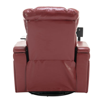 Fauteuil inclinable électrique pivotant à 270°, plateau, port USB et porte-gobelets