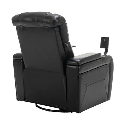 Fauteuil inclinable électrique pivotant à 270°, plateau, port USB et porte-gobelets