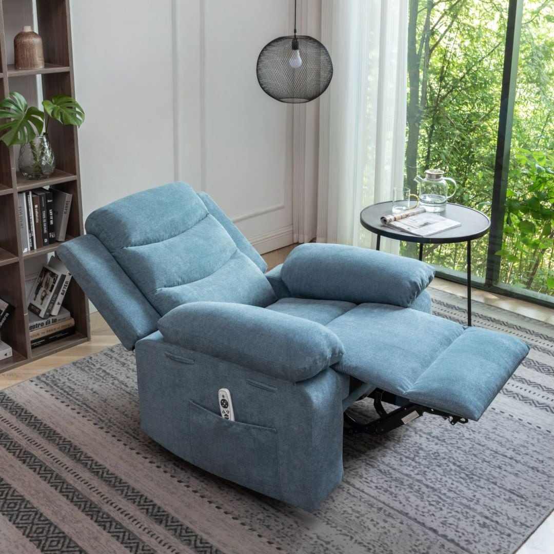 Fauteuil inclinable électrique avec fonction de massage réglable pour le salon