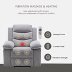 Fauteuil inclinable électrique avec fonction de massage réglable pour le salon
