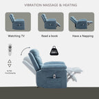 Fauteuil inclinable électrique avec fonction de massage réglable pour le salon