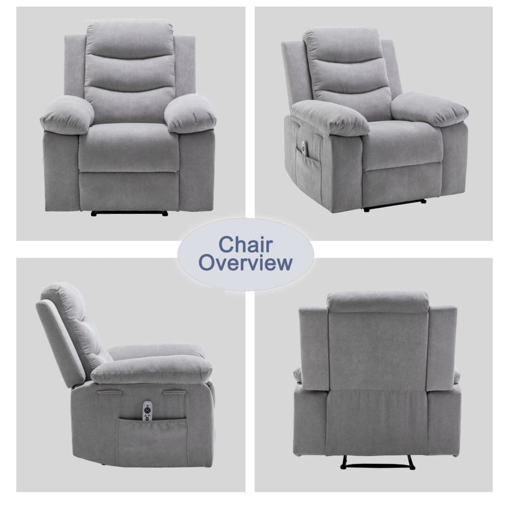 Fauteuil inclinable électrique avec fonction de massage réglable pour le salon