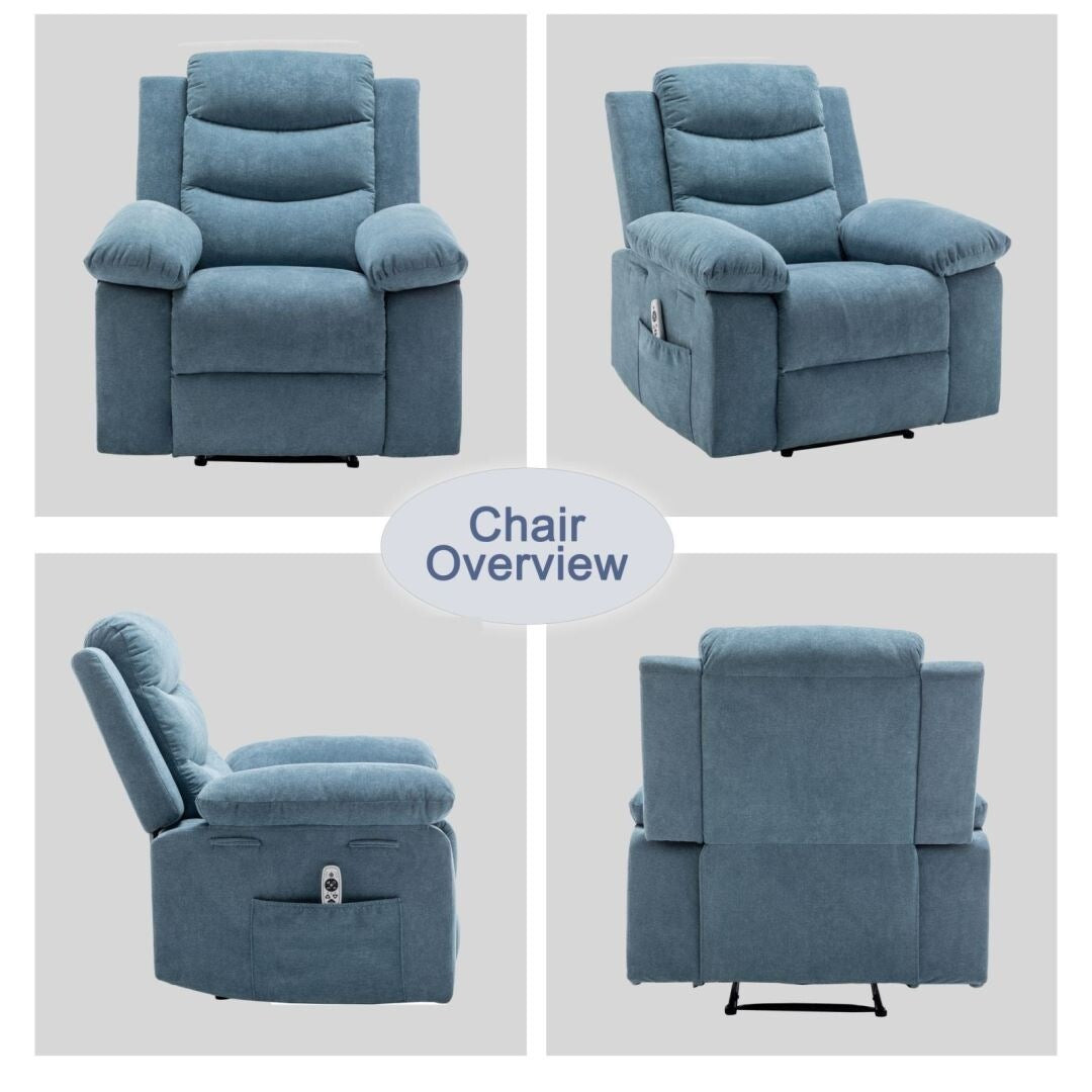 Fauteuil inclinable électrique avec fonction de massage réglable pour le salon