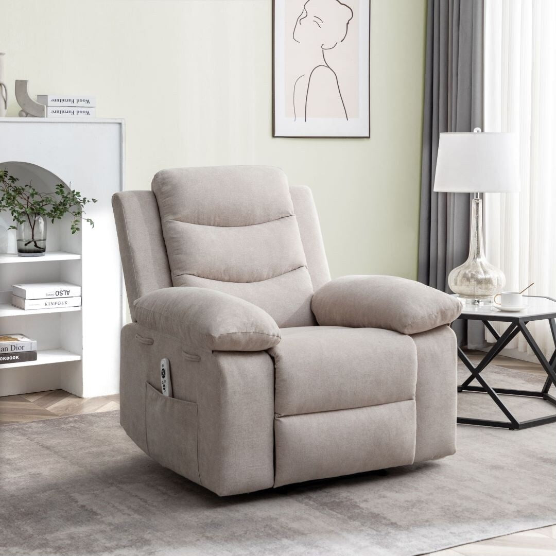 Fauteuil inclinable électrique avec fonction de massage réglable pour le salon