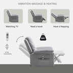 Fauteuil inclinable électrique avec fonction de massage réglable pour le salon