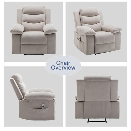Fauteuil inclinable électrique avec fonction de massage réglable