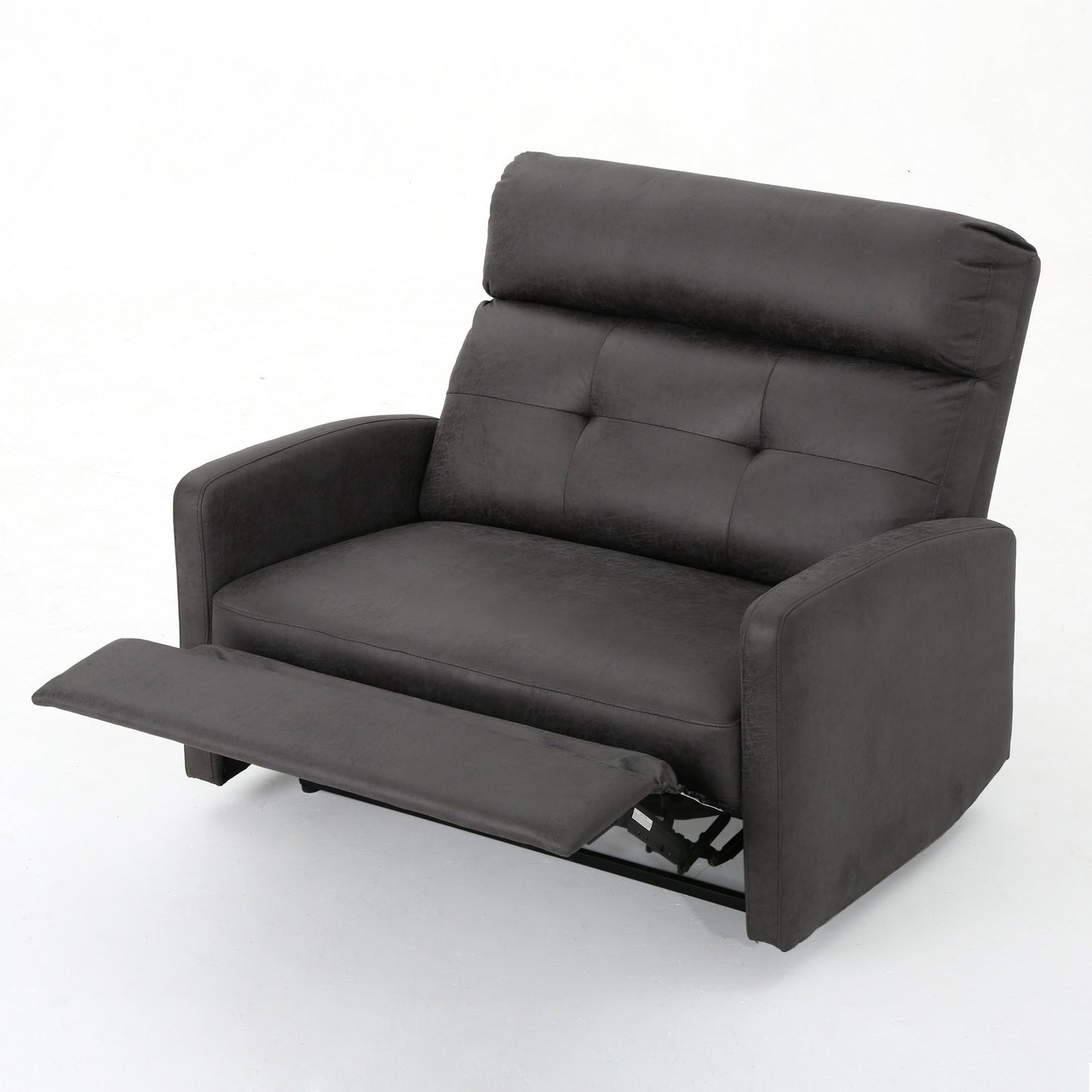 Fauteuil inclinable électrique, siège large et surdimensionné, capitonné en microfibre gris ardoise