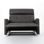 Fauteuil inclinable électrique, siège large et surdimensionné, capitonné en microfibre gris ardoise