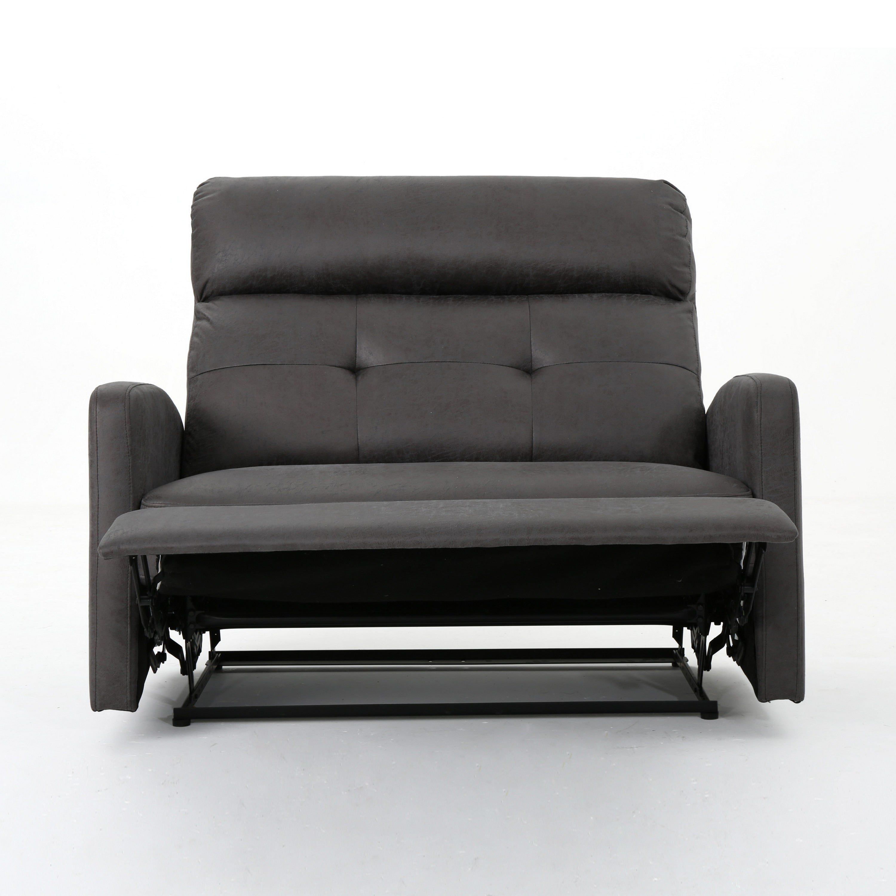 Fauteuil inclinable électrique, siège large et surdimensionné, capitonné en microfibre gris ardoise