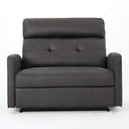 Fauteuil inclinable électrique, siège large et surdimensionné, capitonné en microfibre gris ardoise