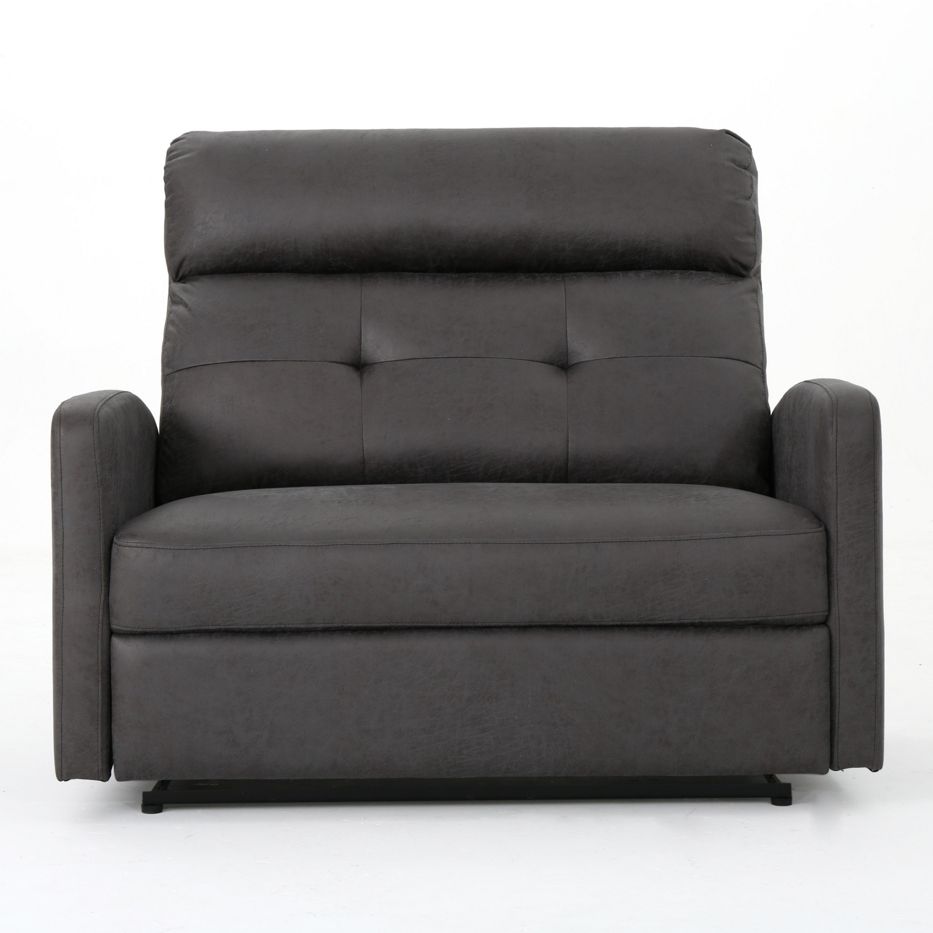 Fauteuil inclinable électrique, siège large et surdimensionné, capitonné en microfibre gris ardoise