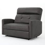 Fauteuil inclinable électrique, siège large et surdimensionné, capitonné en microfibre gris ardoise
